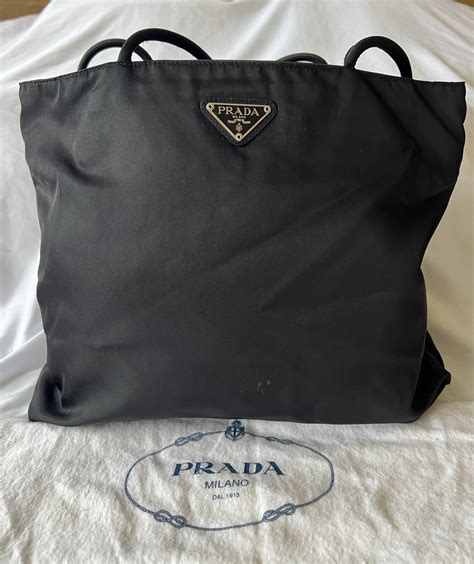 prada drill canvas tote|Prada nylon tote bag large.